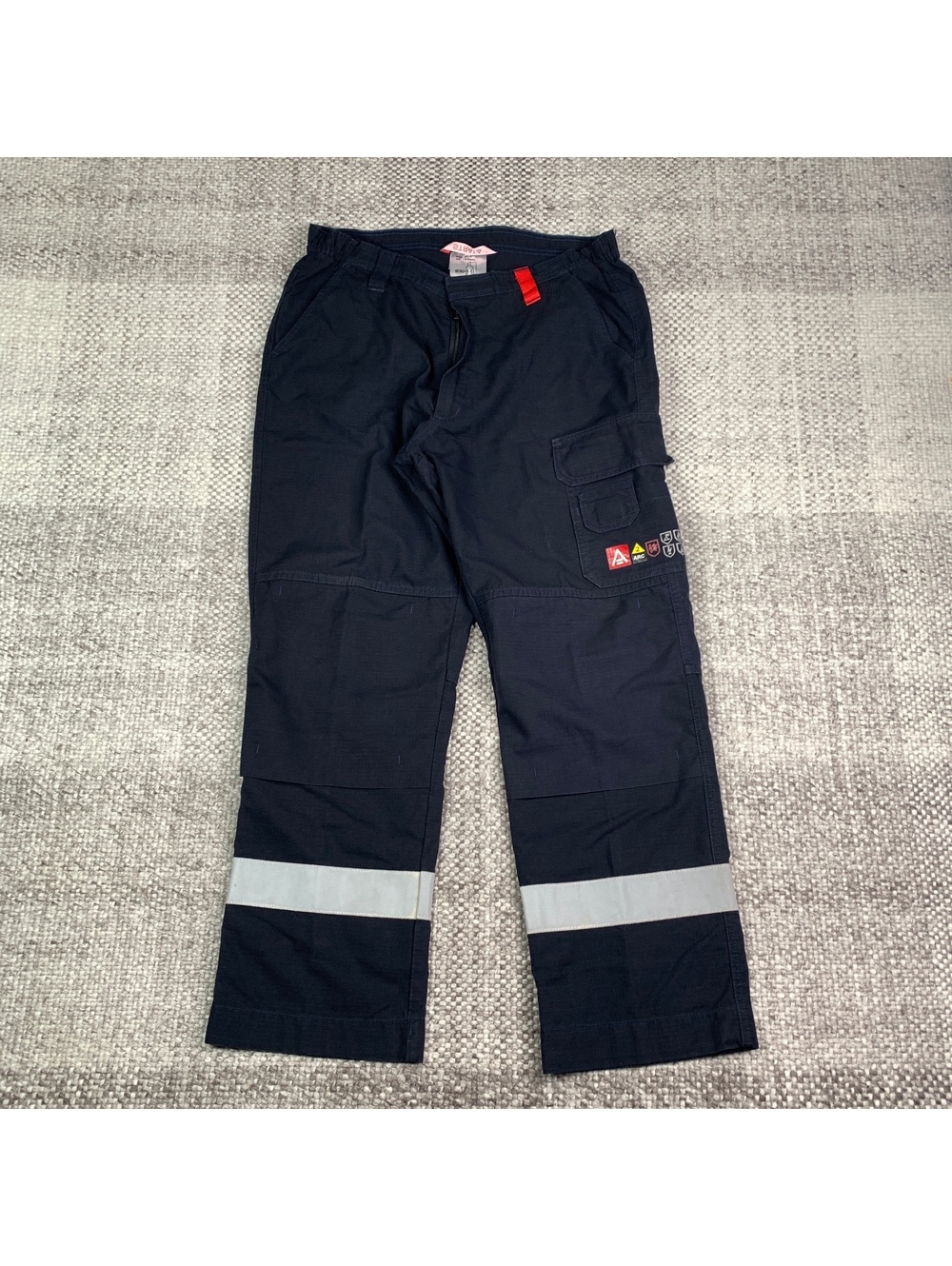 Strata FR ARC Flame Resistant Work Pants 38R Navy Reflective Industrial Cargo